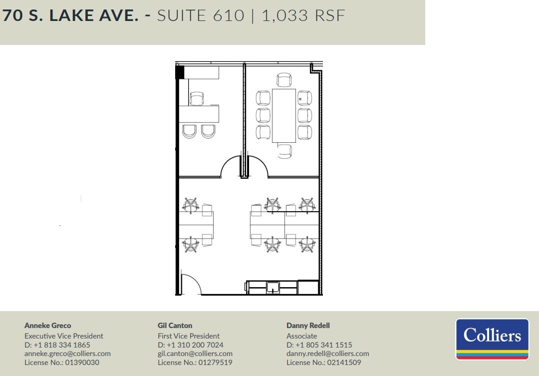 70 S Lake Ave, Pasadena, CA for lease Floor Plan- Image 1 of 1