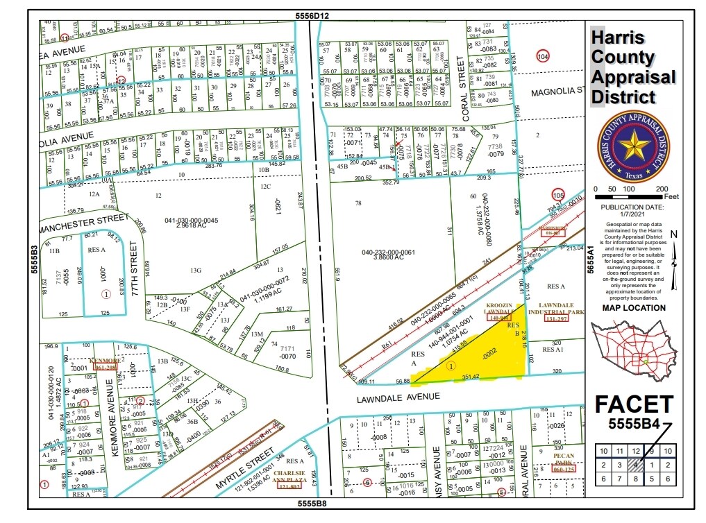 7241 Lawndale St, Houston, TX for lease Plat Map- Image 1 of 37