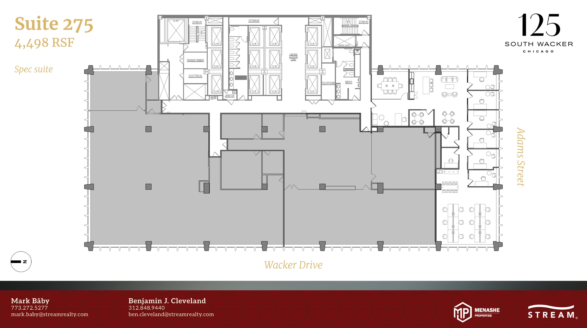 125 S Wacker Dr, Chicago, IL à louer Plan d’étage- Image 1 de 1