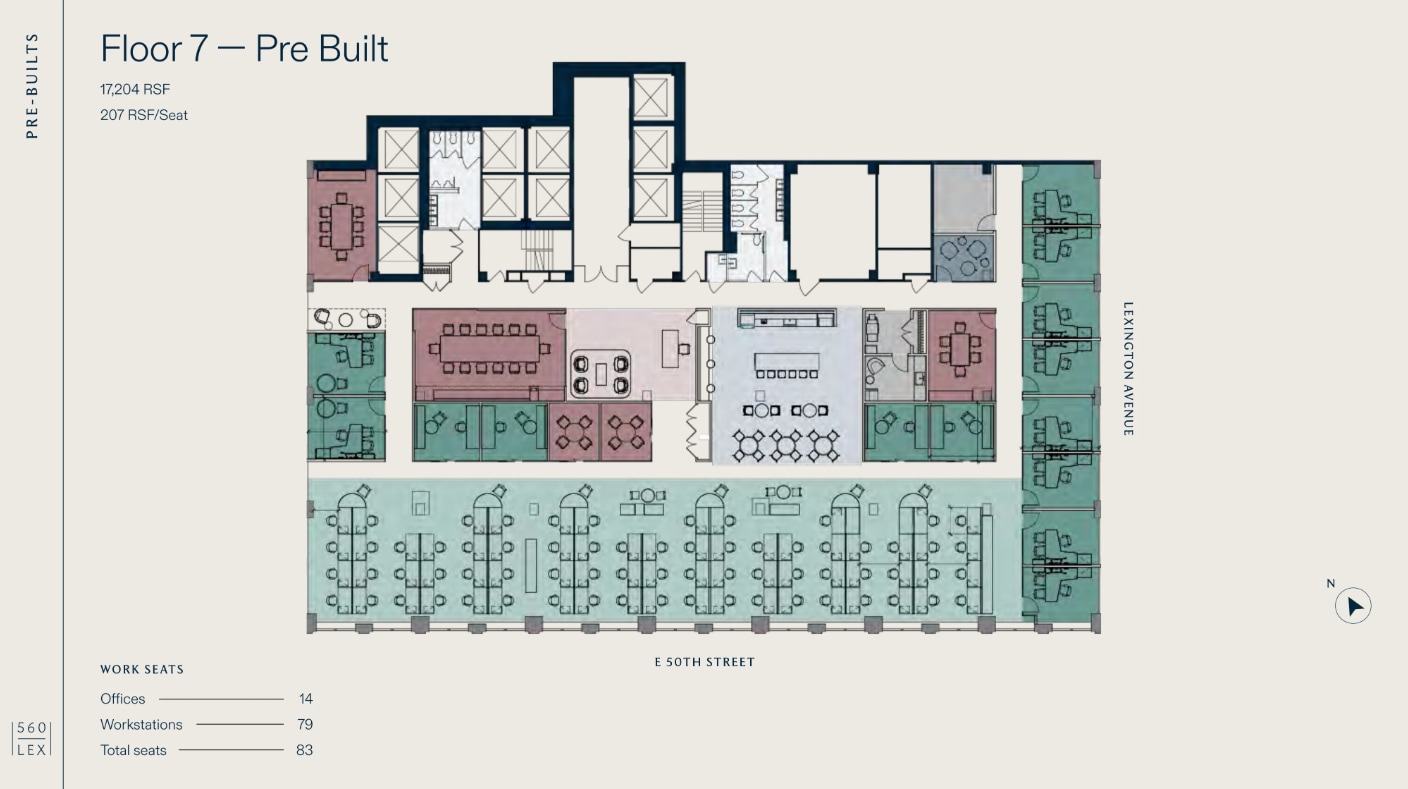 560 Lexington Ave, New York, NY à louer Plan d’étage- Image 1 de 1