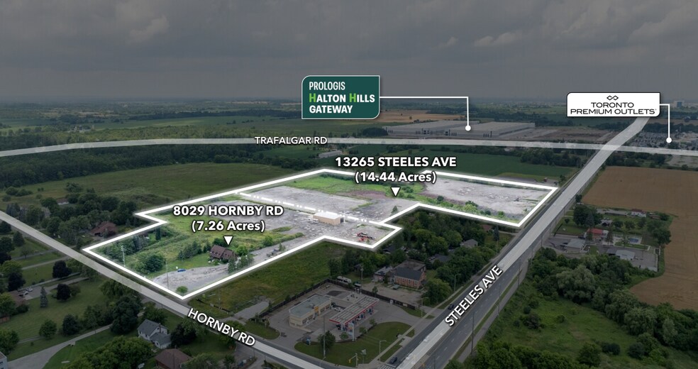 13265 Steeles Av, Halton Hills, ON à vendre - Aérien - Image 2 de 4