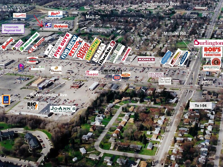 665-669 Mall Dr, Portage, MI for lease - Aerial - Image 2 of 3