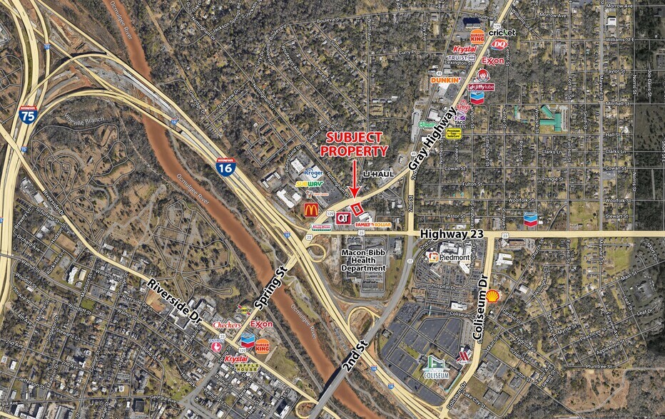 705 Gray Hwy, Macon-Bibb, GA à vendre - Aérien - Image 2 de 2