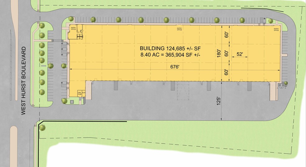 615 W Hurst Blvd, Hurst, TX for lease - Site Plan - Image 2 of 4