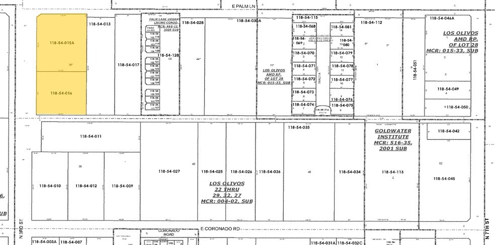 303 E Palm Ln, Phoenix, AZ for sale - Plat Map - Image 2 of 14