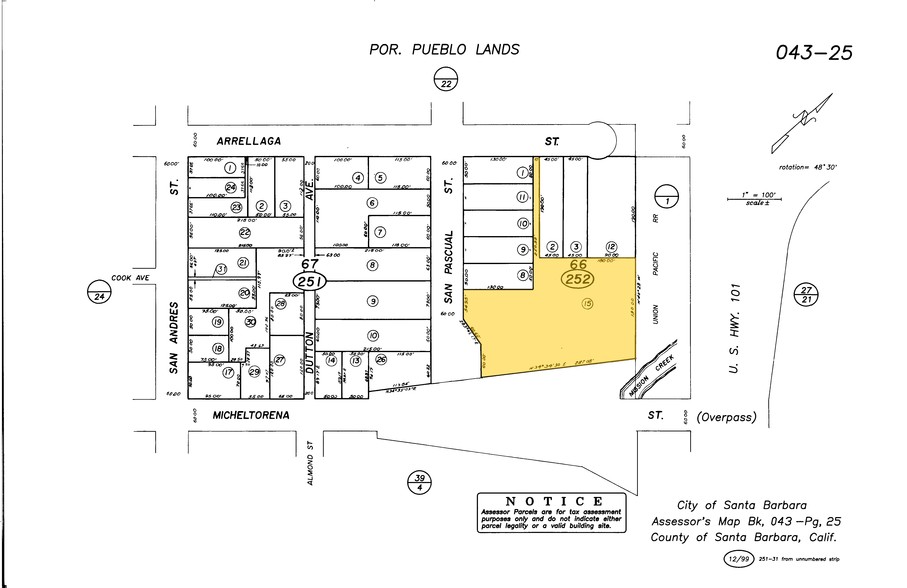 1502 San Pascual St, Santa Barbara, CA à vendre - Plan cadastral - Image 1 de 1