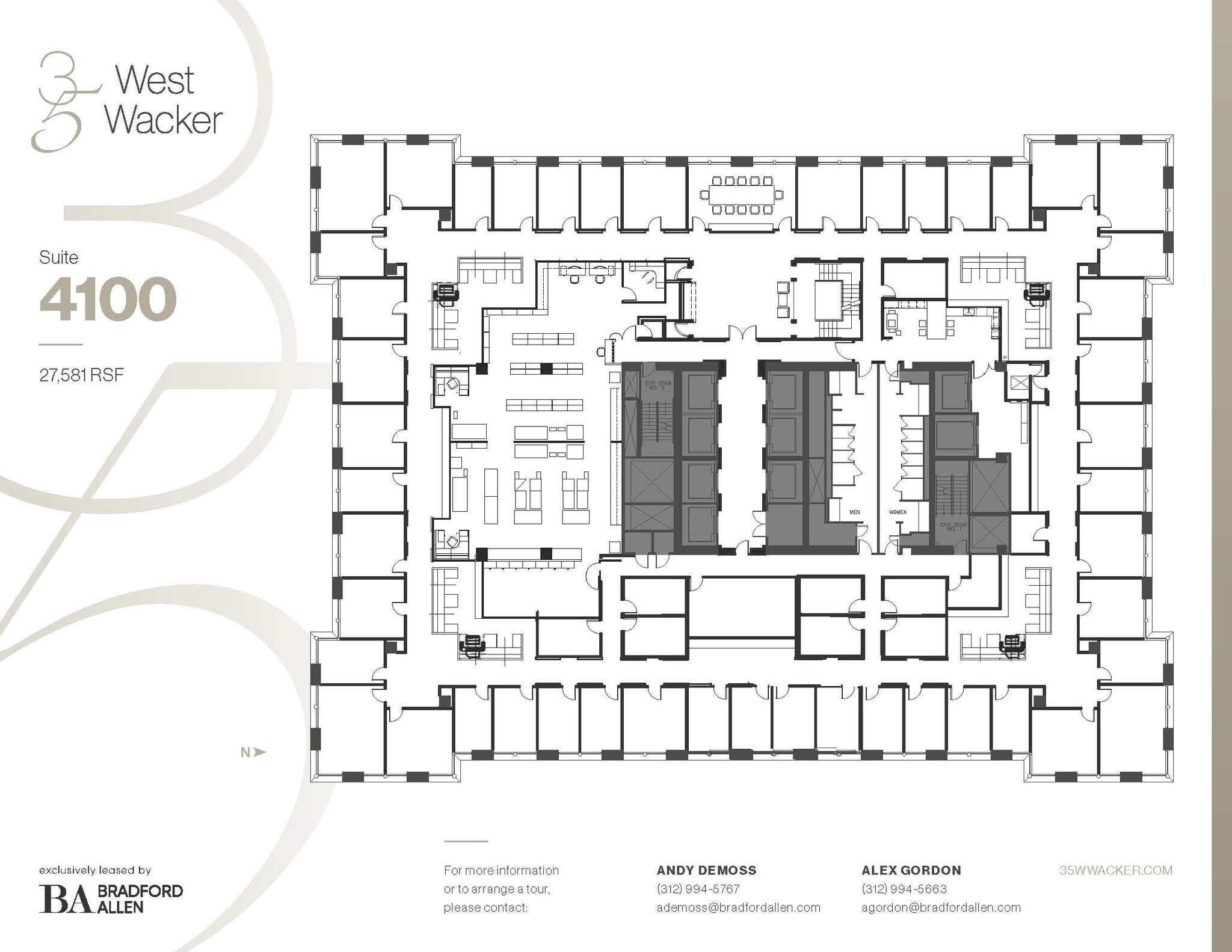 35 W Wacker Dr, Chicago, IL à louer Plan d’étage- Image 1 de 2