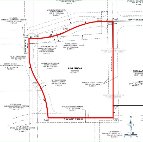 3041 Clay Mountain Trl, Fort Worth, TX à vendre - Plan de site - Image 3 de 6