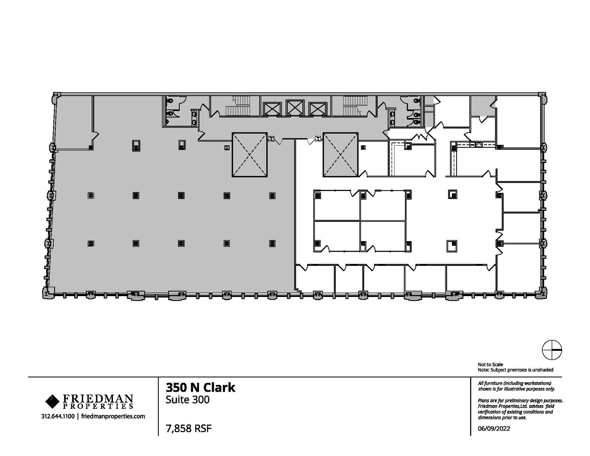 350 N Clark St, Chicago, IL à louer Plan d’étage- Image 1 de 6