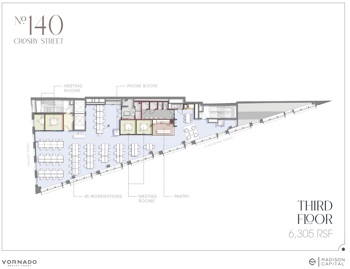 140 Crosby St, New York, NY à louer Plan d  tage- Image 1 de 5