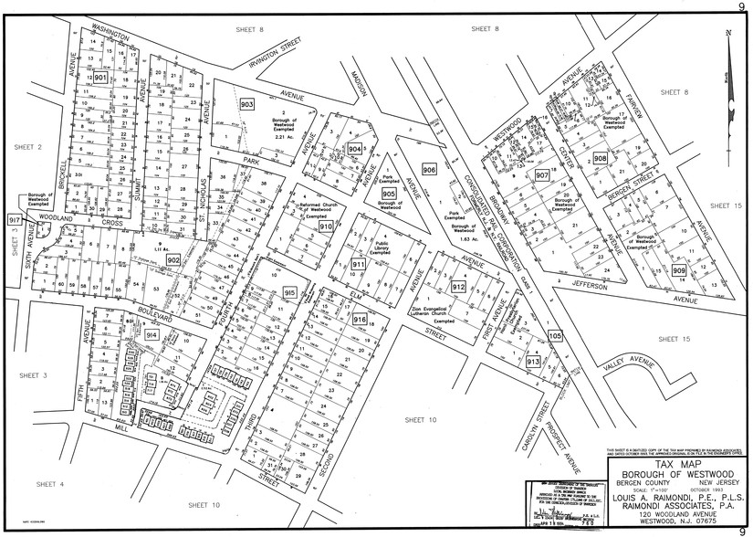 313 Broadway, Westwood, NJ for lease - Plat Map - Image 3 of 3