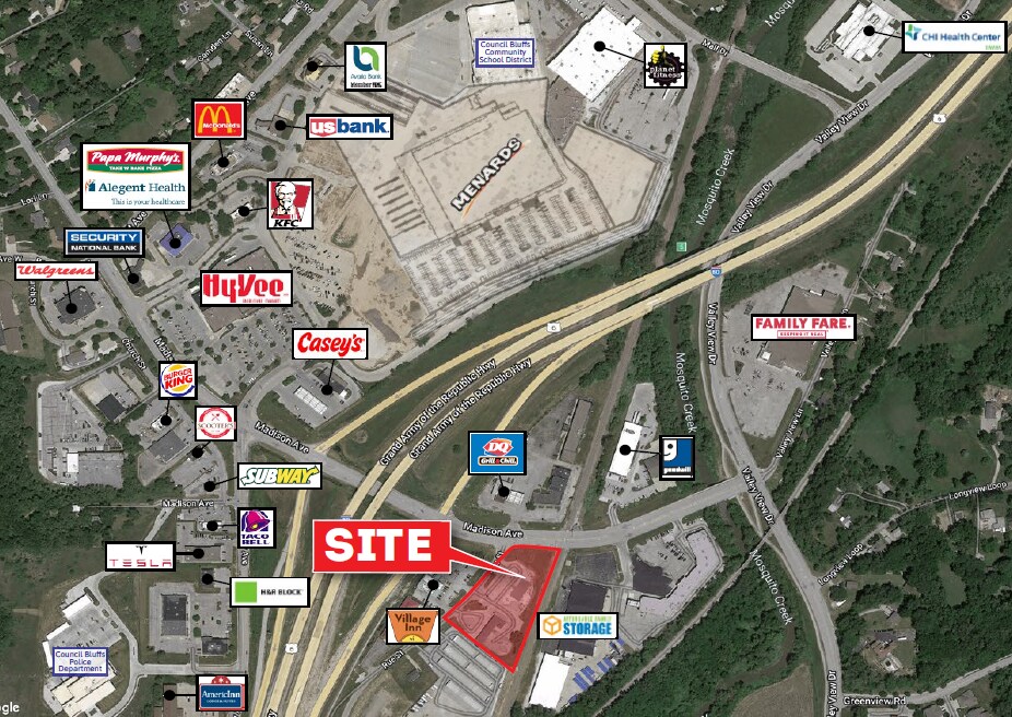 1839 Madison Ave, Council Bluffs, IA for lease Aerial- Image 1 of 5