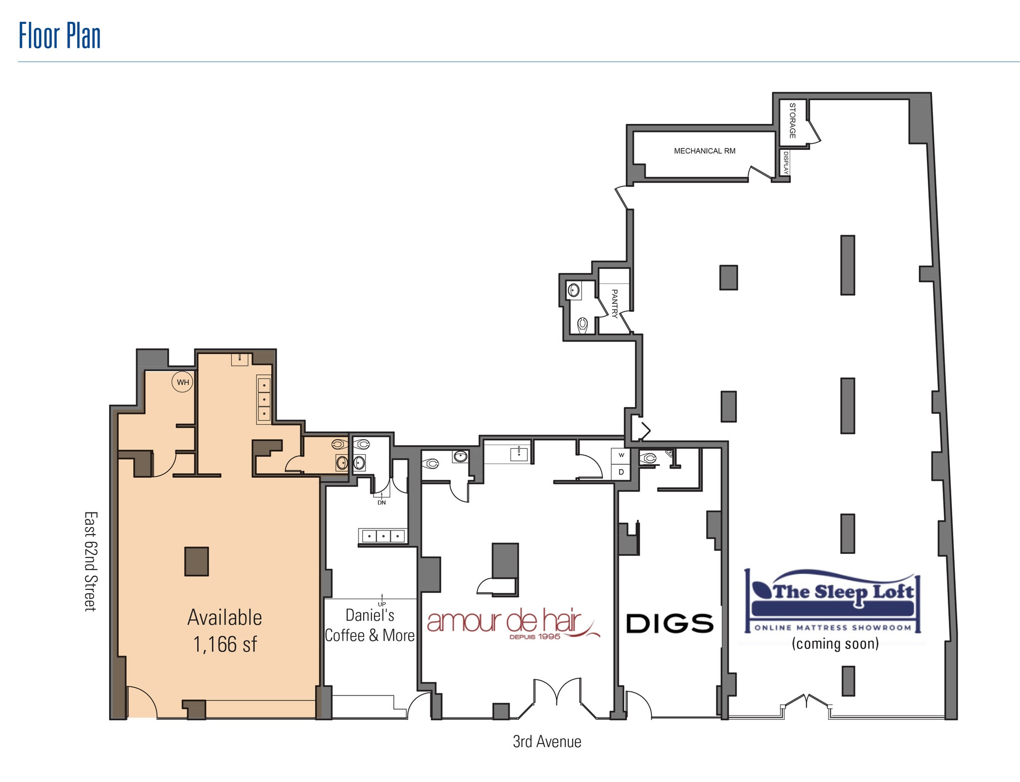 1050-1056 3rd Ave, New York, NY for lease Floor Plan- Image 1 of 3
