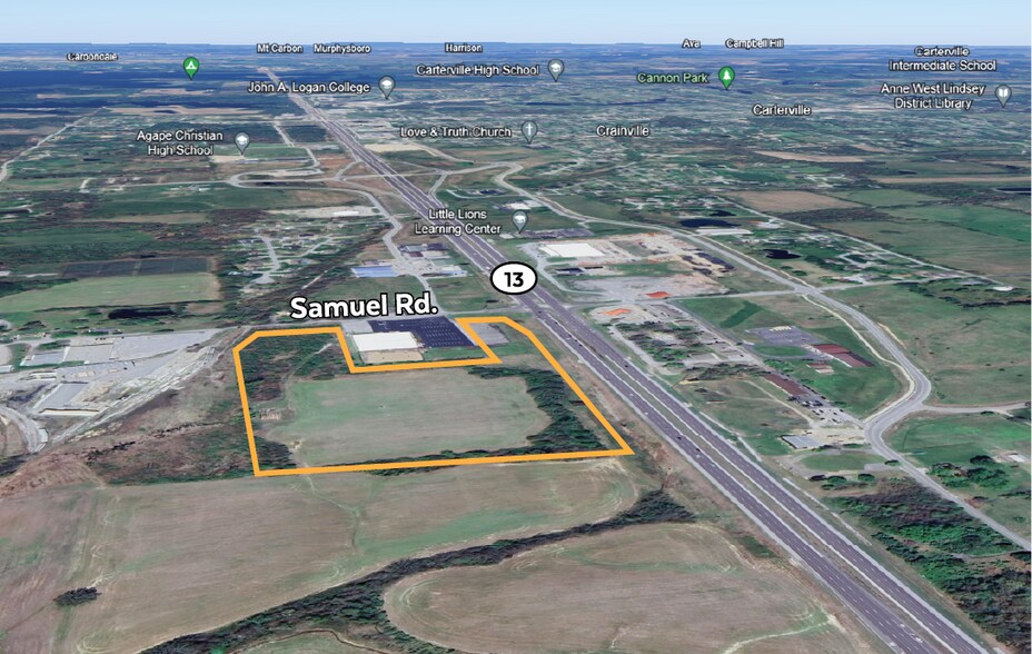 Hwy 13 & Samuel Rd, Carterville, IL à vendre - Aérien - Image 3 de 3