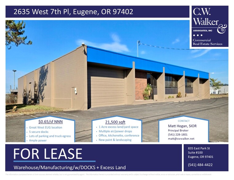 2635 W 7th Pl, Eugene, OR à louer - Photo du bâtiment - Image 1 de 17