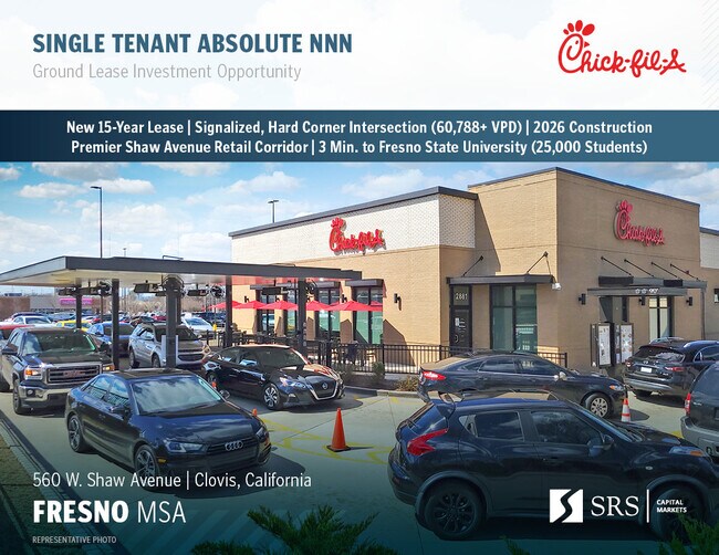 Plus de détails pour 560 W. Shaw Avenue, Clovis, CA - Commerce de détail à vendre