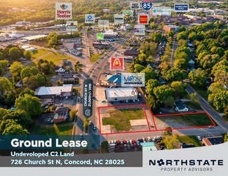 Plus de détails pour 726 Church St N, Concord, NC - Terrain à louer