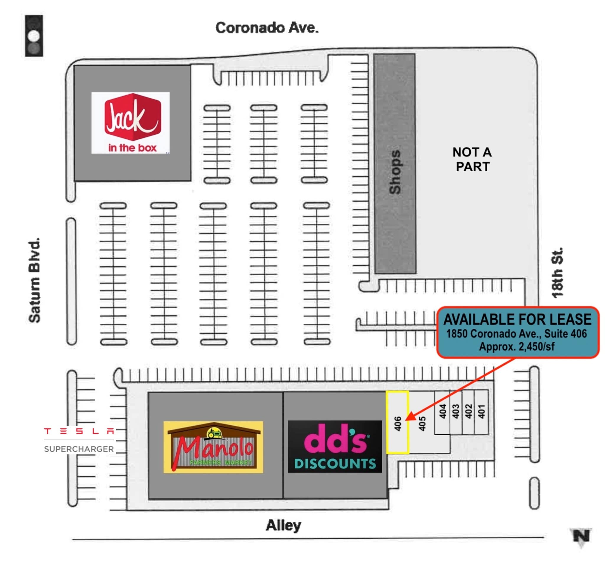 1850 Coronado Ave, San Diego, CA for lease Site Plan- Image 1 of 1