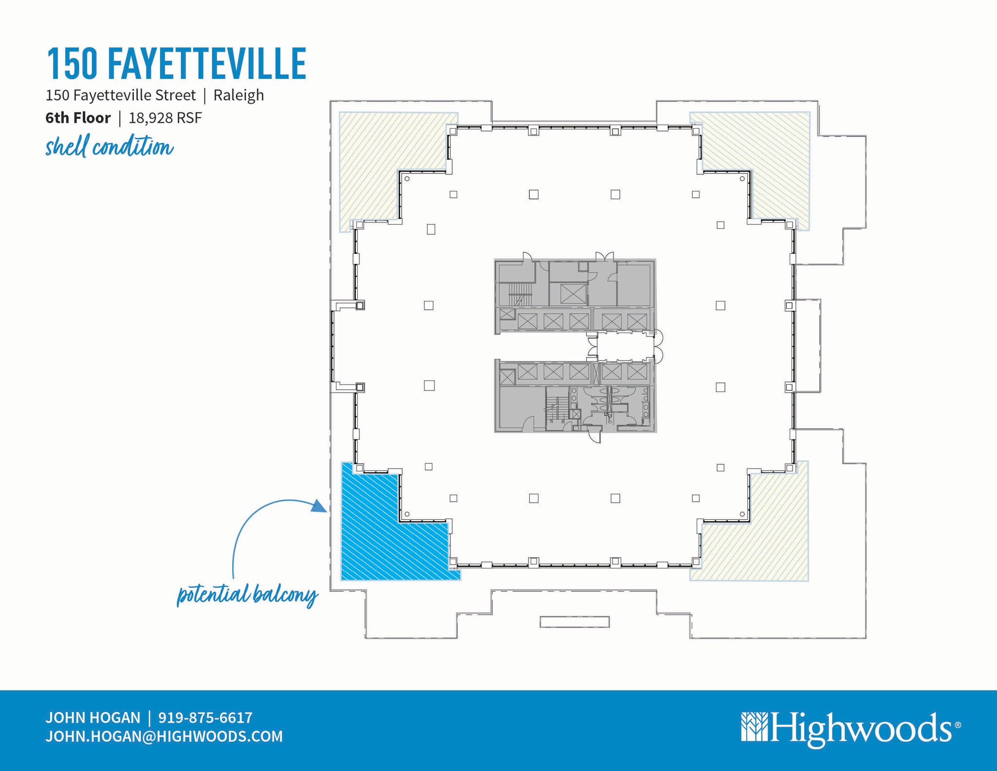 150 Fayetteville St, Raleigh, NC à louer Plan d’étage- Image 1 de 2