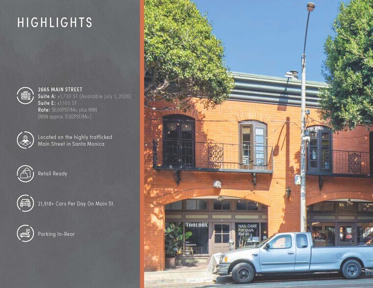 2665 Main St, Santa Monica, CA à louer - Photo du bâtiment - Image 2 de 15