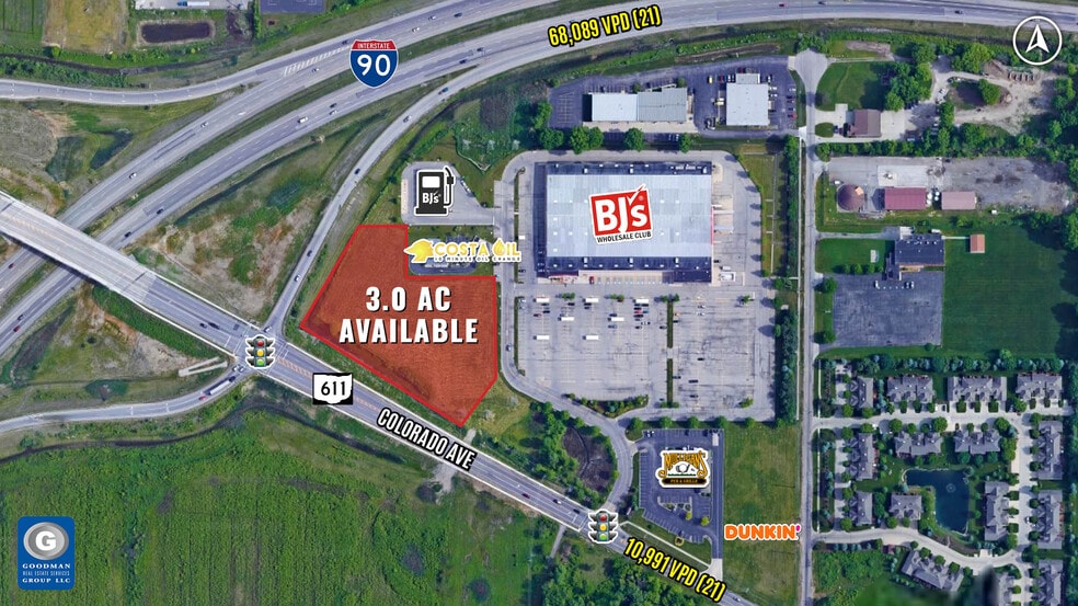 SR 611, Avon, OH for lease - Aerial - Image 1 of 4