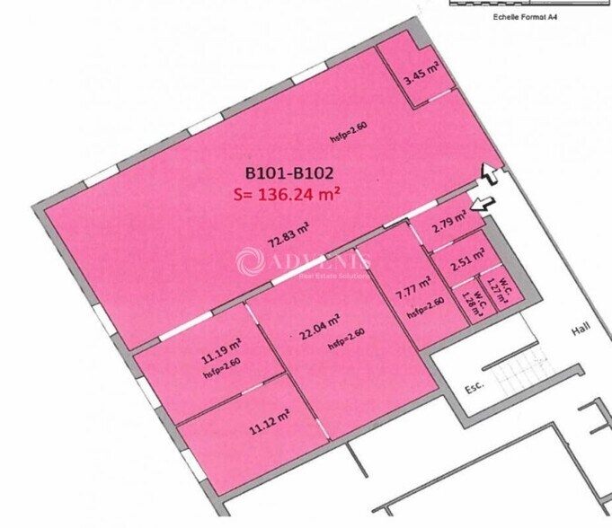 Bureau dans Nîmes à louer - Plan d’étage - Image 3 de 3