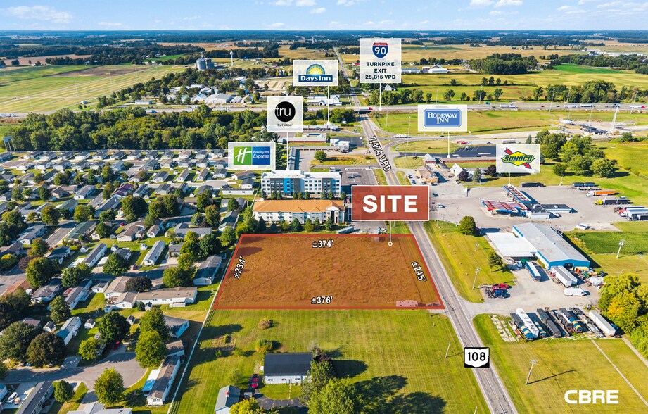 8075-8139 OH-108, Wauseon, OH à vendre - Aérien - Image 2 de 3