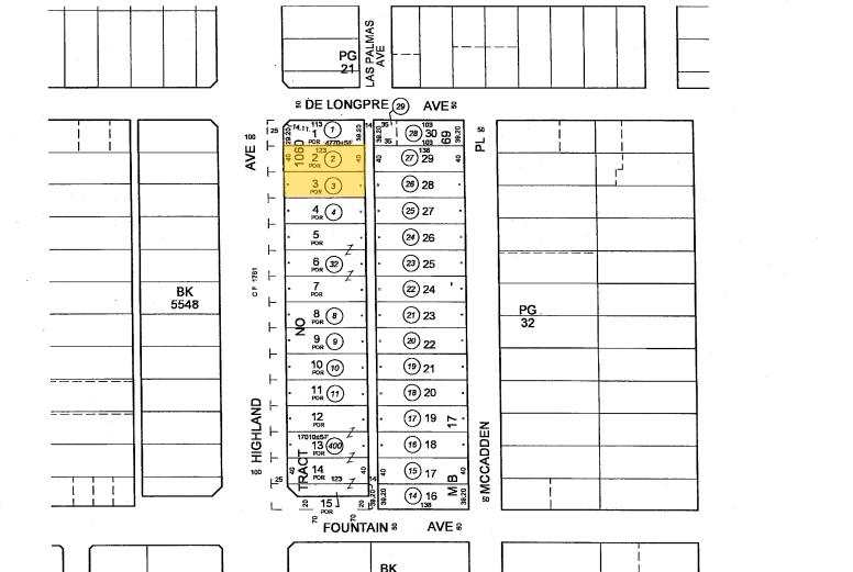 1350 N Highland Ave, Los Angeles, CA à louer - Plan cadastral - Image 3 de 8