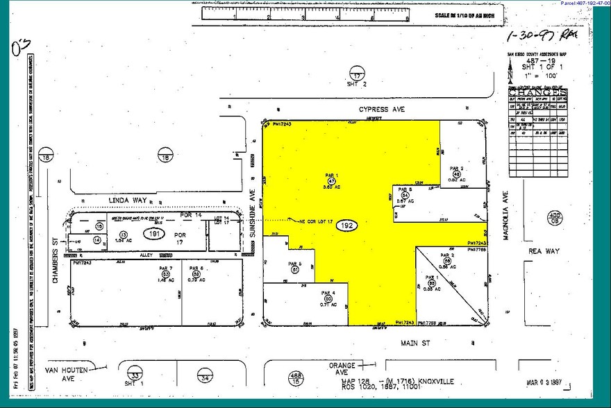 198 W Main St, El Cajon, CA à vendre - Plan cadastral - Image 1 de 1