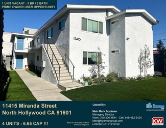 Plus de détails pour 11415 Miranda St, North Hollywood, CA - Multi-résidentiel à vendre