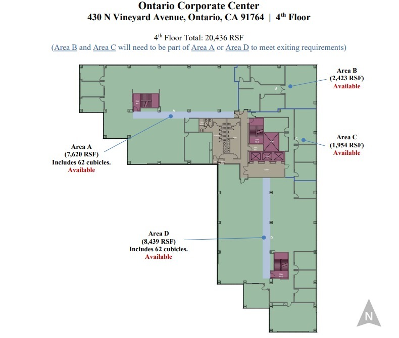 430 N Vineyard Ave, Ontario, CA à louer Plan d  tage- Image 1 de 1