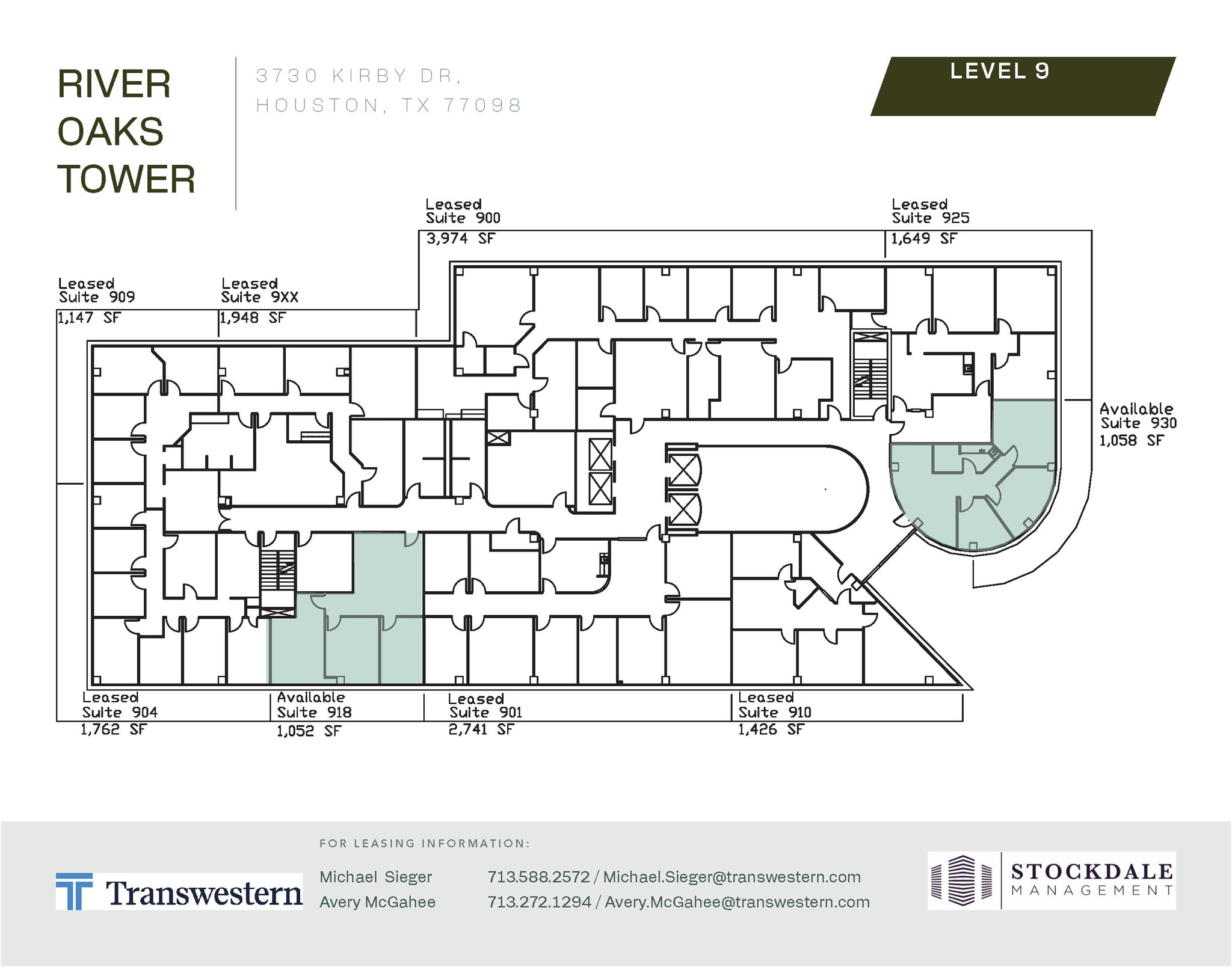 3730 Kirby Dr, Houston, TX à louer Plan d’étage- Image 1 de 1