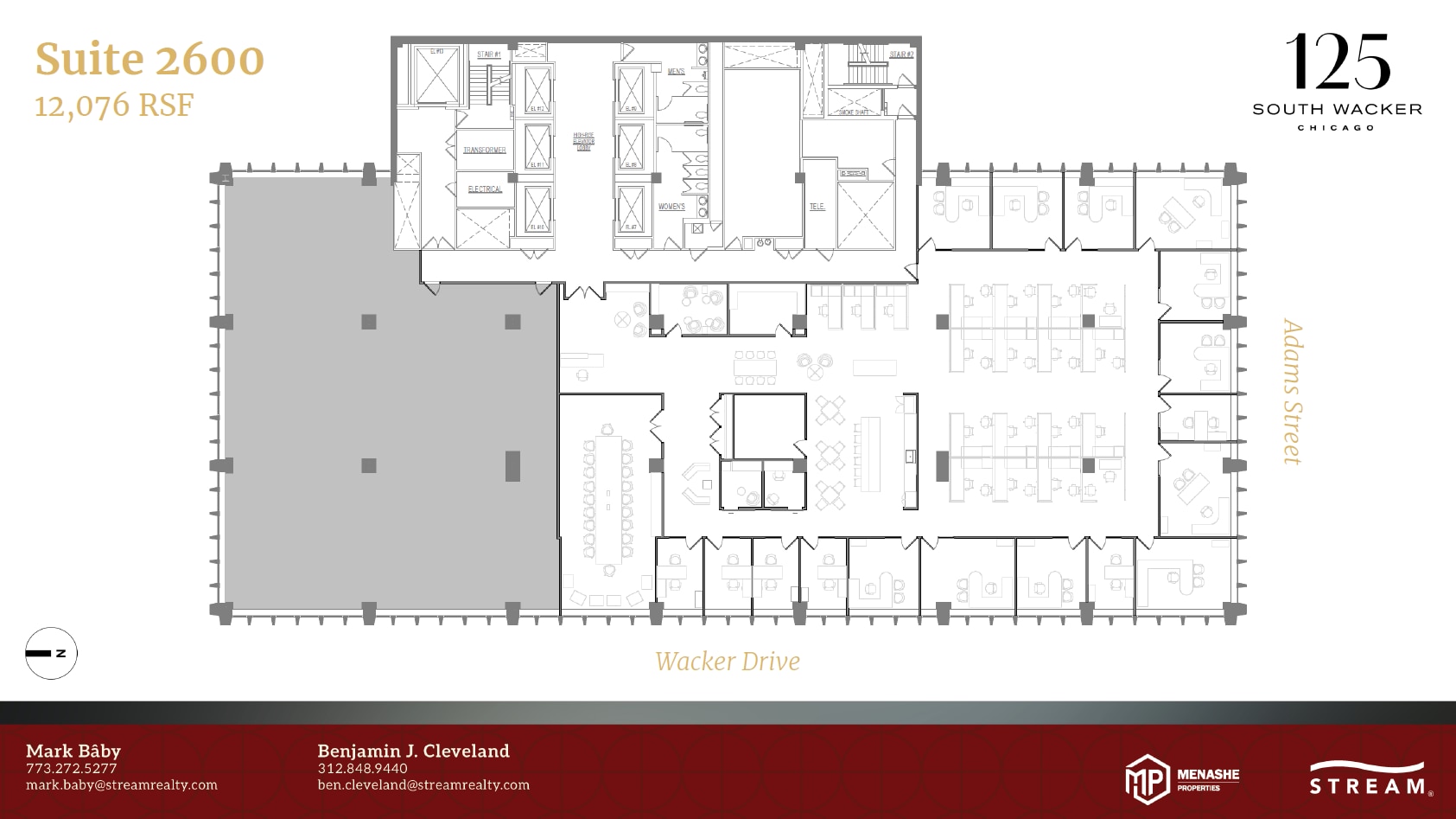 125 S Wacker Dr, Chicago, IL à louer Plan d’étage- Image 1 de 1