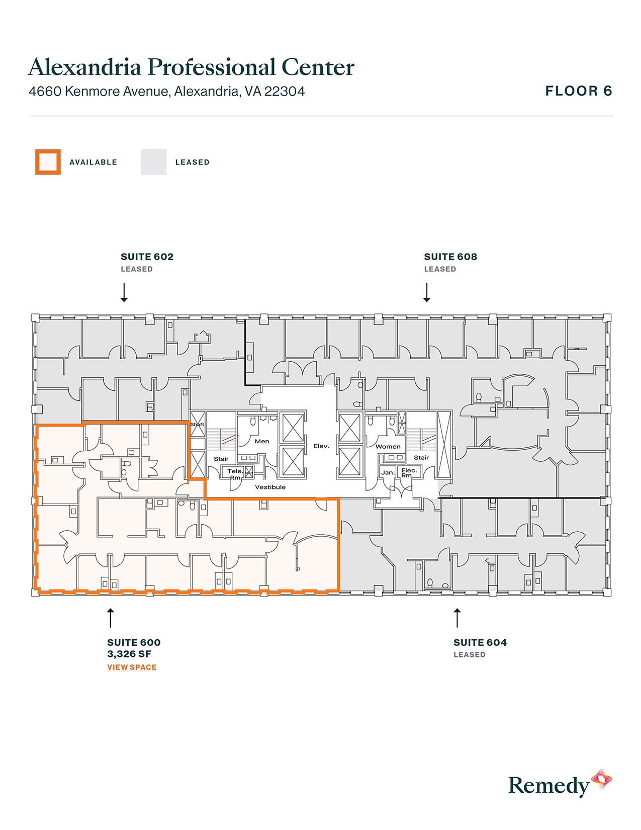 4660 Kenmore Ave, Alexandria, VA à louer Plan d’étage- Image 1 de 1