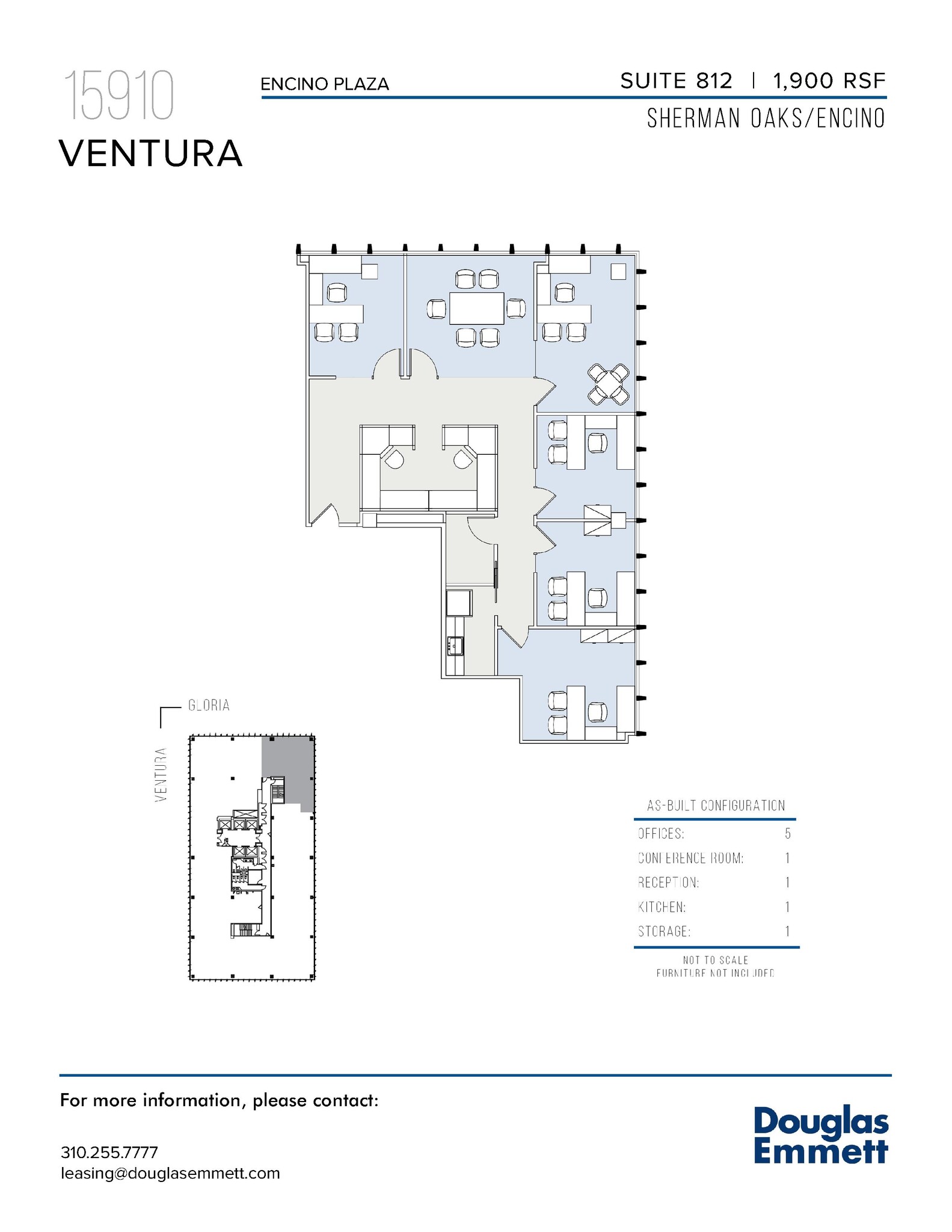 15910 Ventura Blvd, Encino, CA à louer Plan d’étage- Image 1 de 1