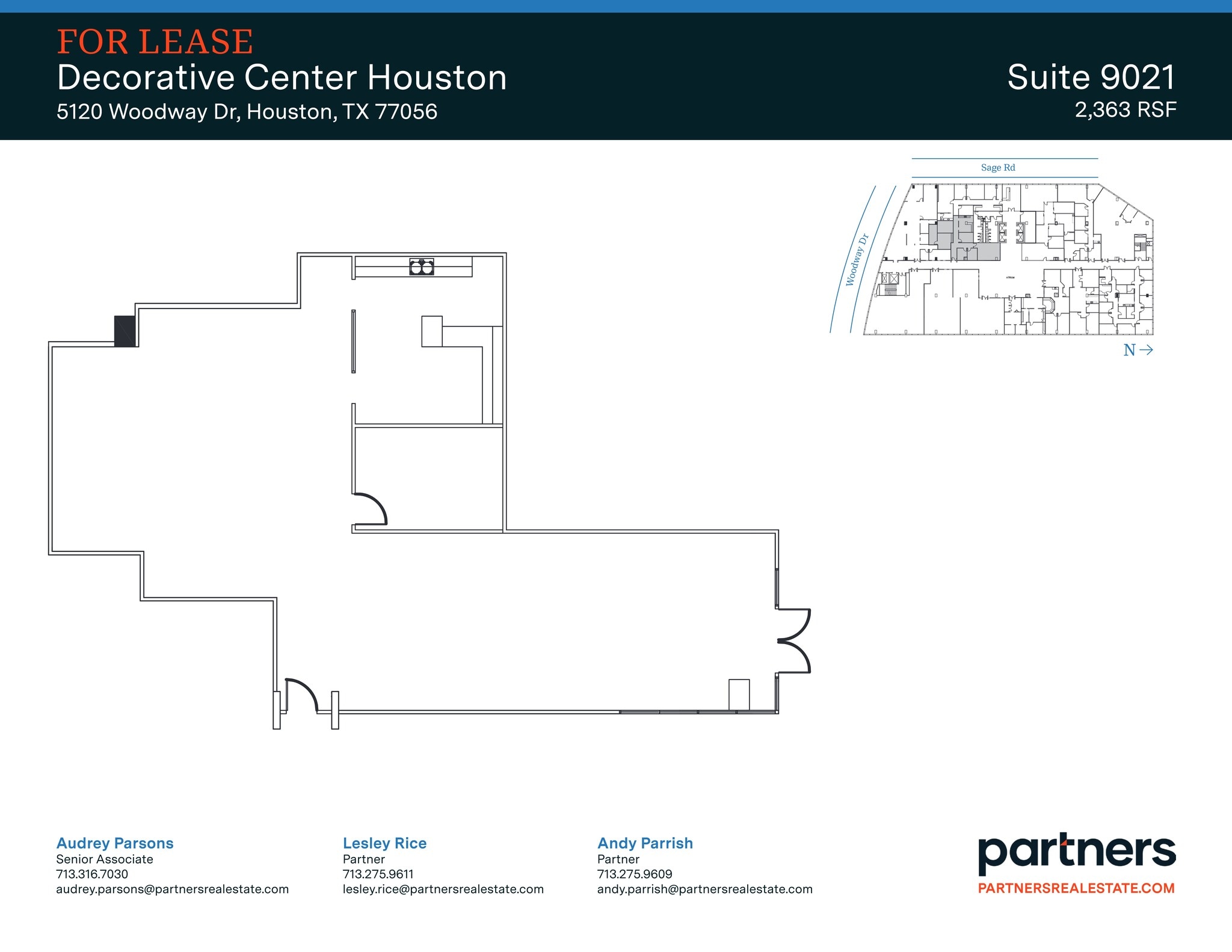 5120 Woodway Dr, Houston, TX à louer Plan de site- Image 1 de 1