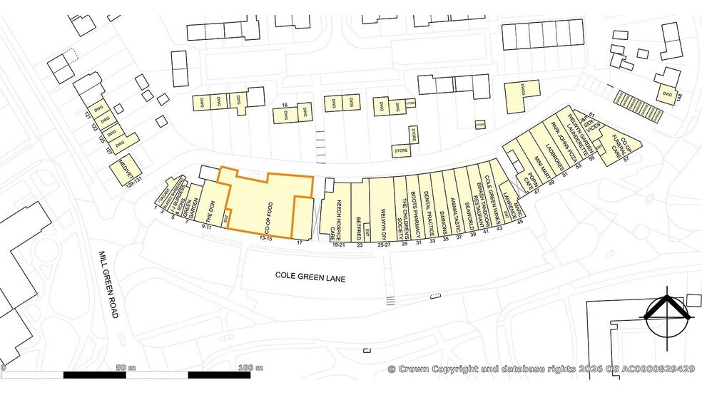 13-21 Cole Green Ln, Welwyn Garden City for sale - Goad Map - Image 2 of 5