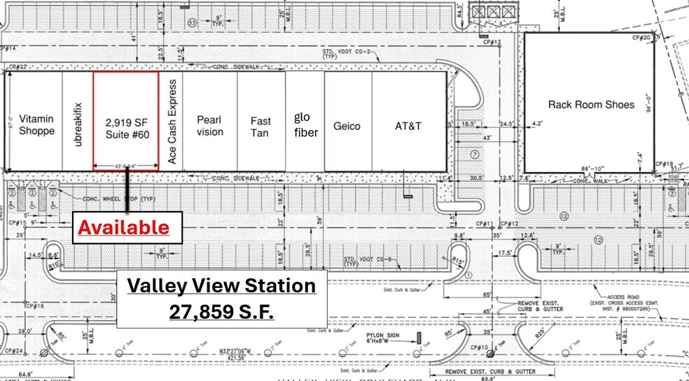 4750 Valley View Blvd NW, Roanoke, VA à louer - Photo du bâtiment - Image 2 de 3