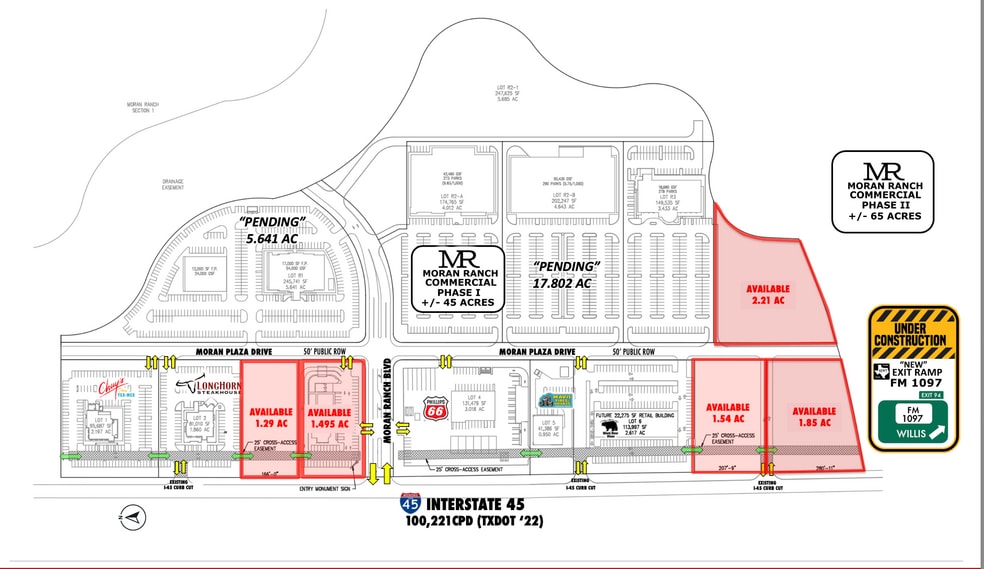 I-45 & FM 1097, Willis, TX à vendre - Plan de site - Image 2 de 5