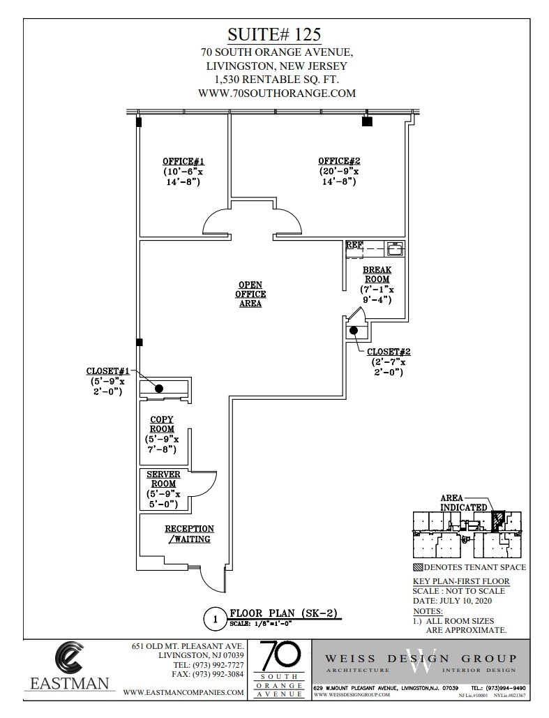 70 S Orange Ave, Livingston, NJ à louer Plan d  tage- Image 1 de 1