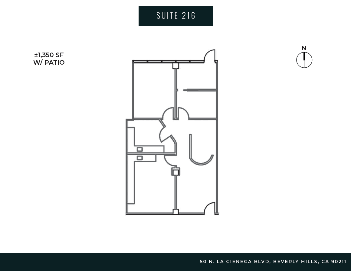 50 N La Cienega Blvd, Beverly Hills, CA à louer Plan d’étage- Image 1 de 7