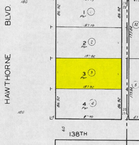 13766 Hawthorne Blvd, Hawthorne, CA à vendre - Plan cadastral - Image 3 de 6
