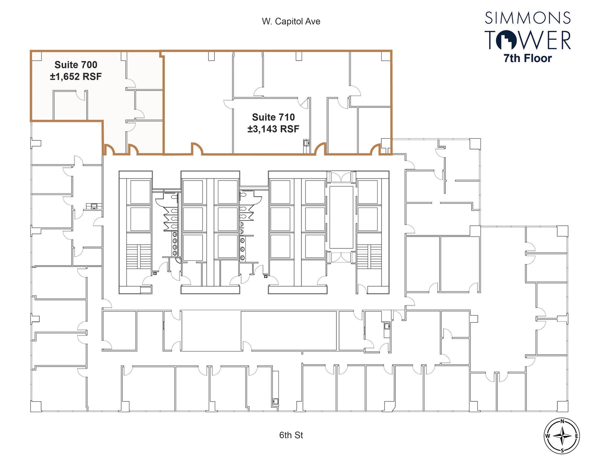 425 W Capitol Ave, Little Rock, AR à louer Plan d’étage- Image 1 de 4