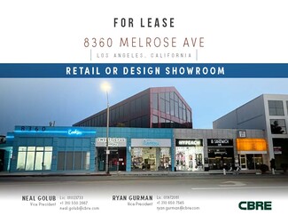 Plus de détails pour 8360 Melrose Ave, Los Angeles, CA - Bureau, Vente au détail à louer