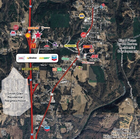 301 Cane Creek Rd, Warrior, AL à louer - Photo du bâtiment - Image 2 de 4