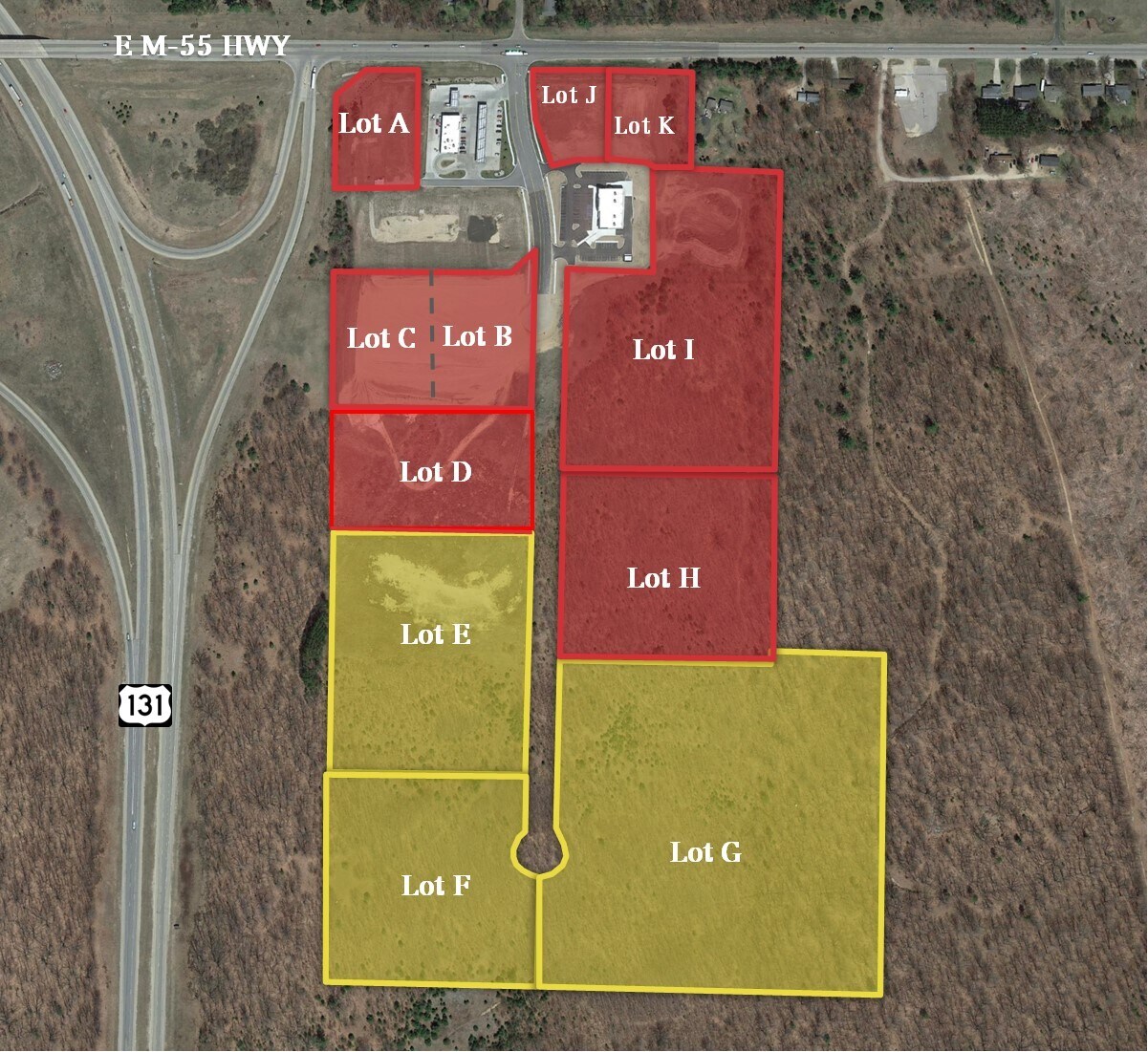 US-131 and M-55, Cadillac, MI à vendre Photo du bâtiment- Image 1 de 7