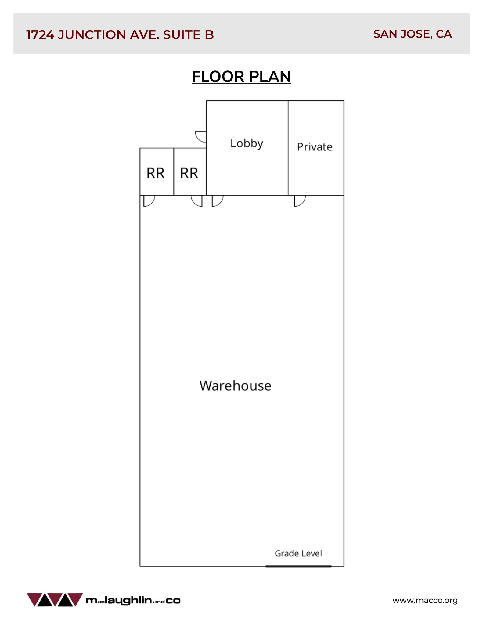 1724 Junction Ave, San Jose, CA à louer Plan de site- Image 1 de 2