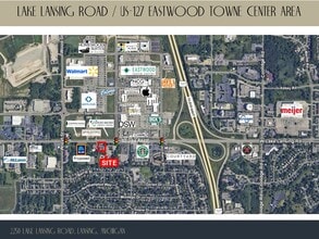 2250 Lake Lansing Rd, Lansing, MI - AERIAL  map view