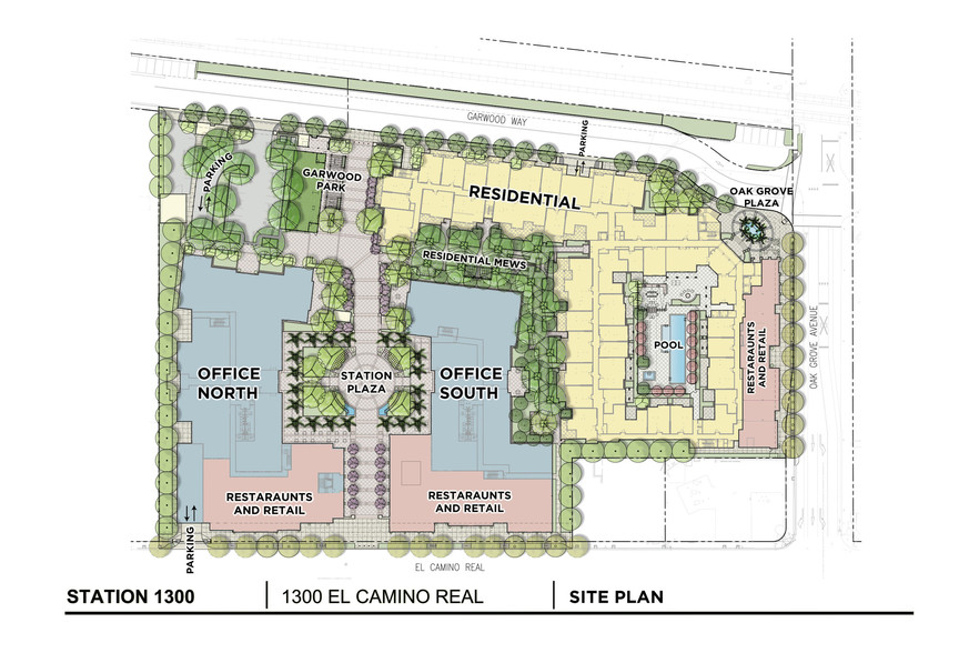 1300 El Camino Real, Menlo Park, CA à vendre - Plan de site - Image 1 de 1