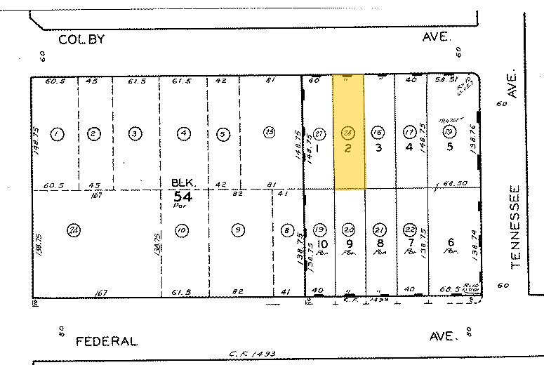 2239 Colby Ave, Los Angeles, CA à vendre - Plan cadastral - Image 2 de 2